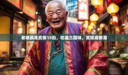 老杨暴走武侯15街，吃遍三国味，笑侃成都潮
