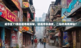 成华区11条街道奇趣探秘，猛追湾非追债，二仙桥真有神仙？