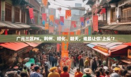 广元三区PK，利州、昭化、朝天，谁最让你‘上头’？